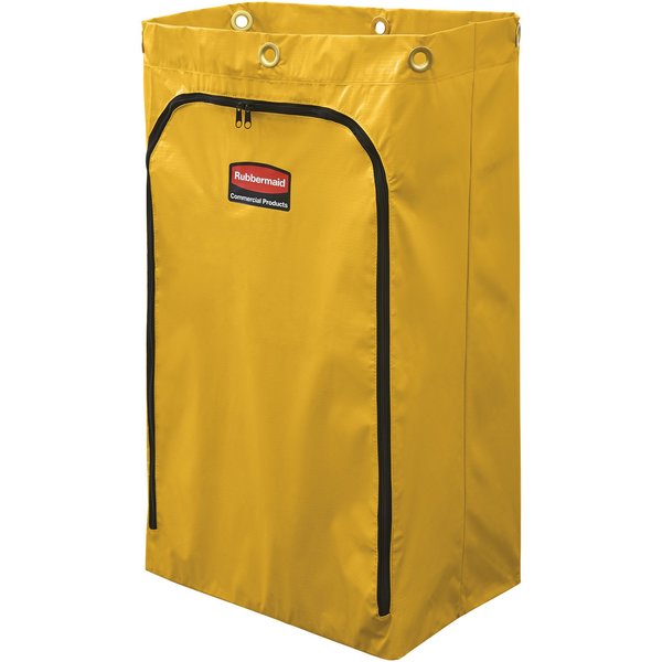 Rubbermaid Commercial Replacement Bag, f/6173-88 Cart, Vinyl, 24 Gal, Yellow RCP1966719